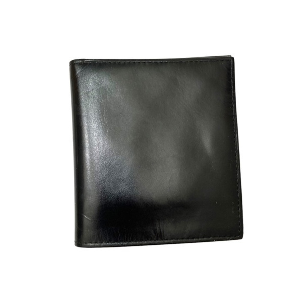 Bosca black leather bifold unisex wallet